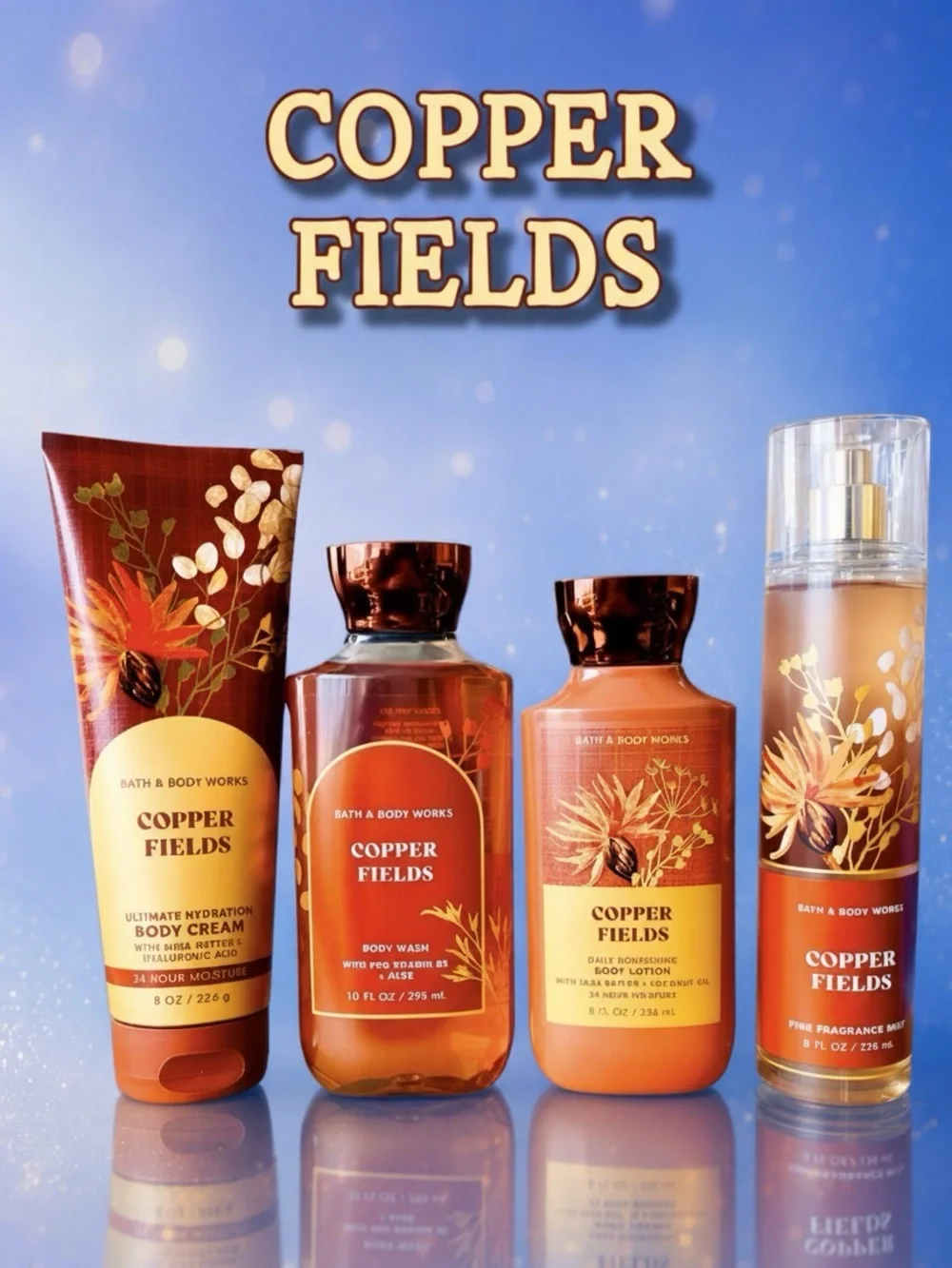 BBW Copper Fields Retired 4-Piece Body Care Gift Set